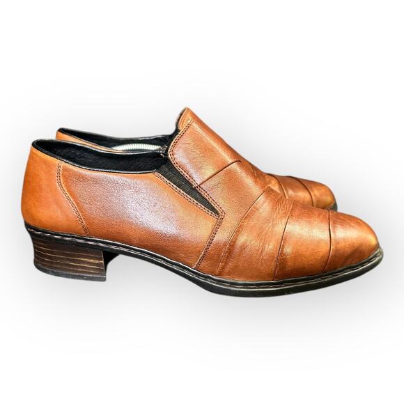 Rieker Shoes - Rieker Womens size 8 Brown Leather Loafer Comfort Antistress